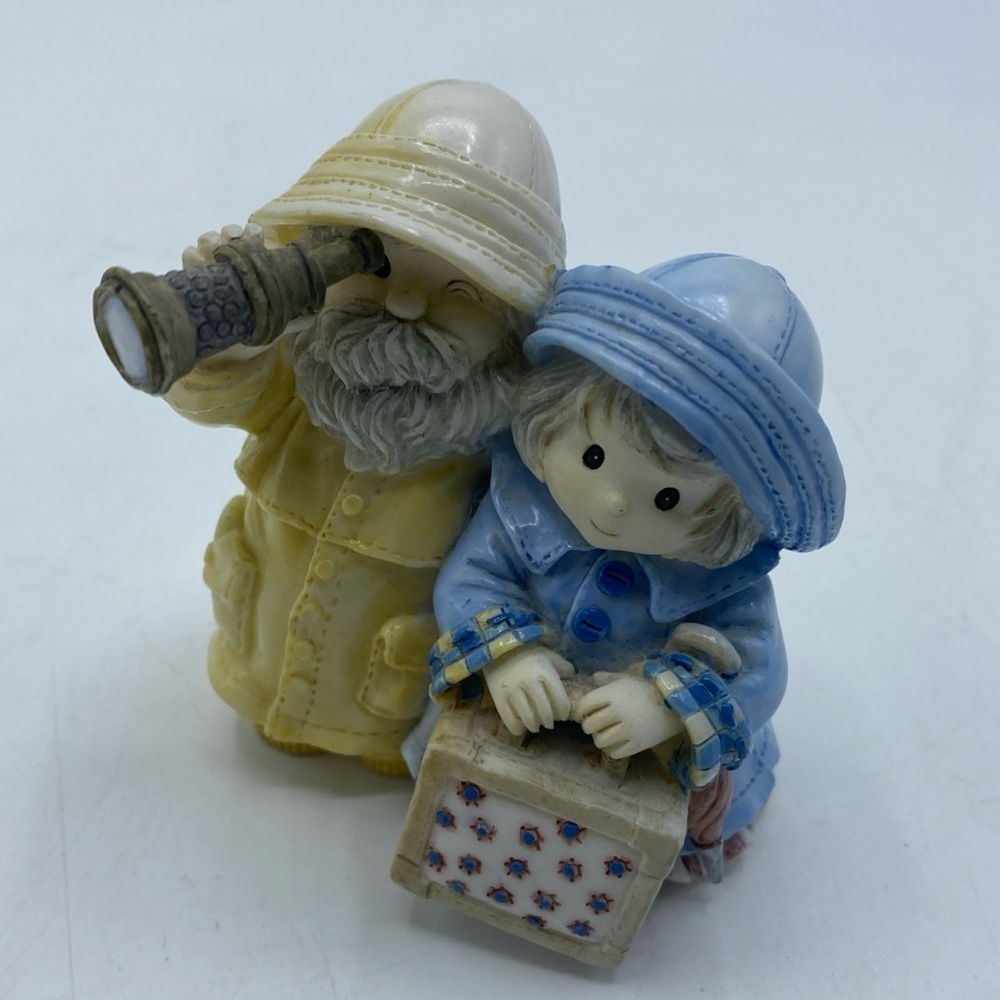Vintage 1997 Enesco Are We There Yet Figurines In Rain Gear Noah’s Ark Bible